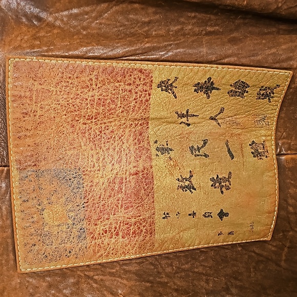 Heavy Leather Bomber Flight Jacket with Actual Relevant Patches sewn in. - Picture 13 of 16